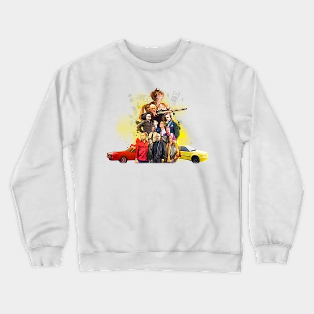 better call saul and breaking bad mashup art Crewneck Sweatshirt by therustyart